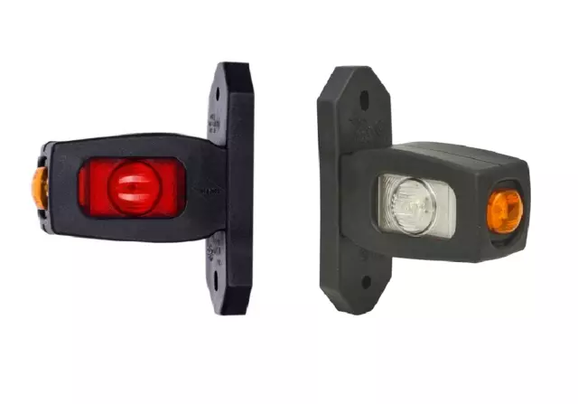 2x Position Seitlich Rot Weiß Orange Marker LED Lichter Lkw Anhänger 12/24V