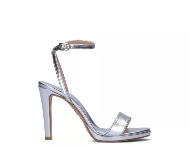 SCARPE REBECCA VAN DIK Donna Sandali Alti ARGENTO PU 66 ARG