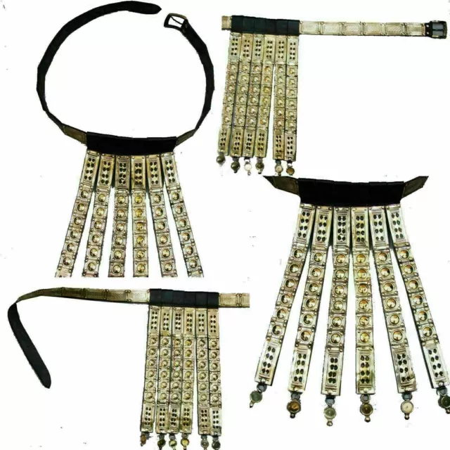 Médiéval Laiton Armure Romain Legionary's Ceinture Homme Spartiates Cuir Clapet