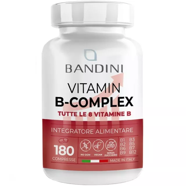 Bandini® Vitamina B Complex ad Alto Dosaggio - 180 Compresse Vegane