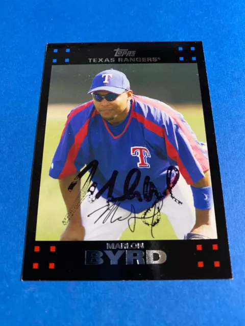 Marlon Byrd 2007 Topps Auto Ip Signed Texas Rangers Phillies Cubs Nationals Rare