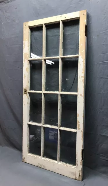 Antique Single 22x48 12 Lite Casement Window Shabby White Chic VTG Old 1442-22B 2