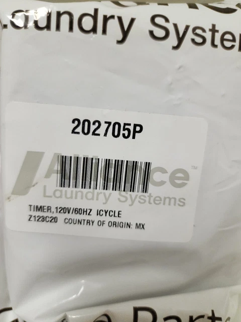 Genuine OEM Speed Queen Washer Timer 202705P New