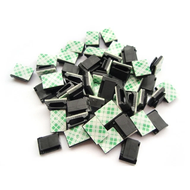 200 piezas Adhesivo Cable Clips Abrazadera Para Cocina Balcón