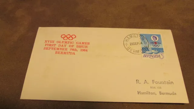 1964 Bermuda FDC Cover - Olympic Games / Sailing