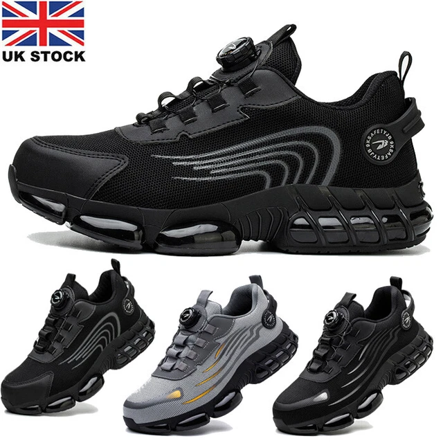 LIGHTWEIGHT SAFETY SHOES Steel Toe Cap Mens Womens Work Hiking Trainers ...