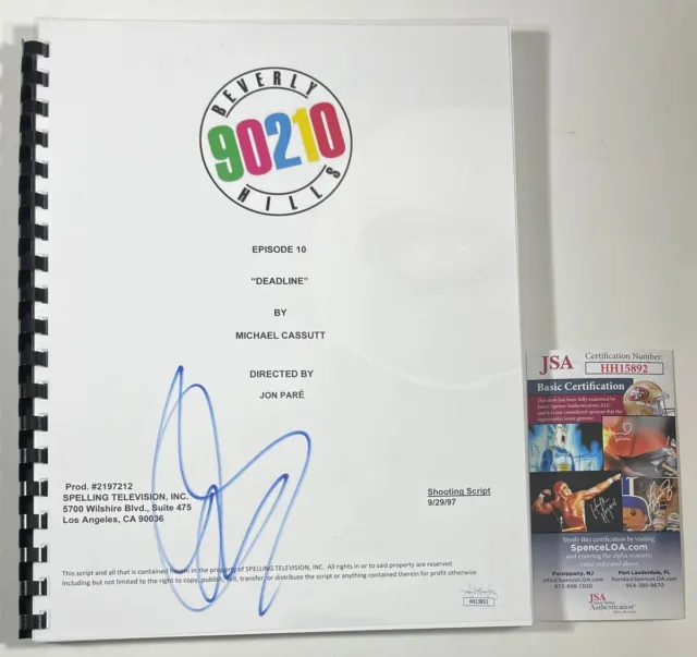 Jason Priestley Signed Beverly Hills 90210 "Deadline" Script Autograph JSA COA