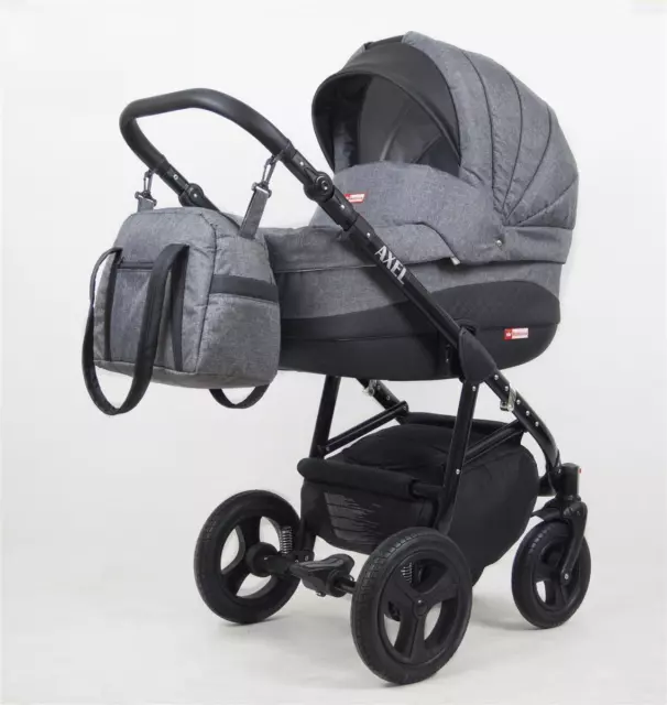 Conjunto de cochecito portabebés buggy 3en1 Isofix Axel by Lux4Kids