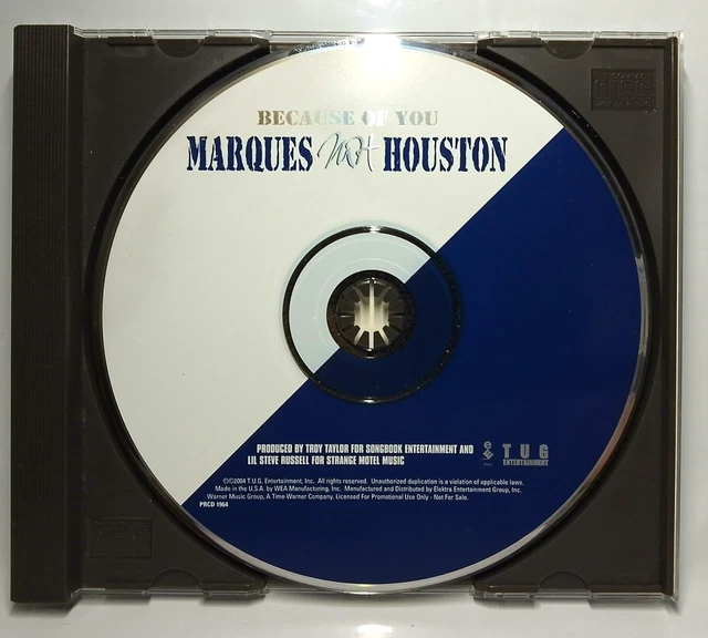 (CD) MARQUES HOUSTON ‎– Because Of You, Promo, PRCD 1964, NM/EX, Tracks ...