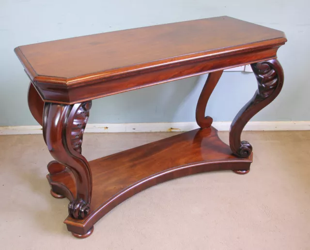 Antique Victorian Mahogany Console Hall Side Table