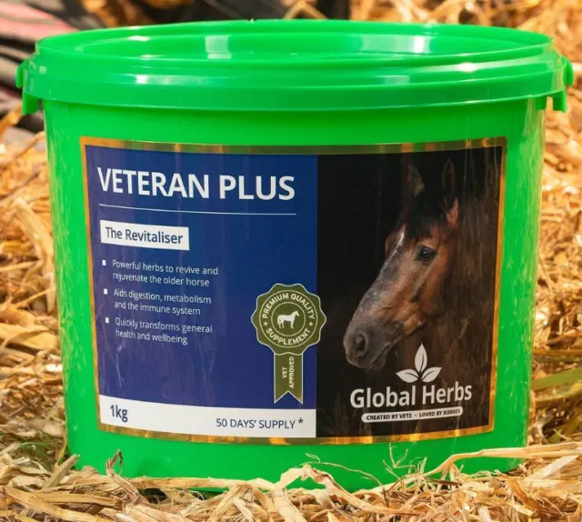 Global Herbs Veteran Plus Older Senior Horse Aid Joint Flexibility Supplement
