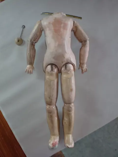 Antique Composition Jointed Doll Body 18" Rough Looking