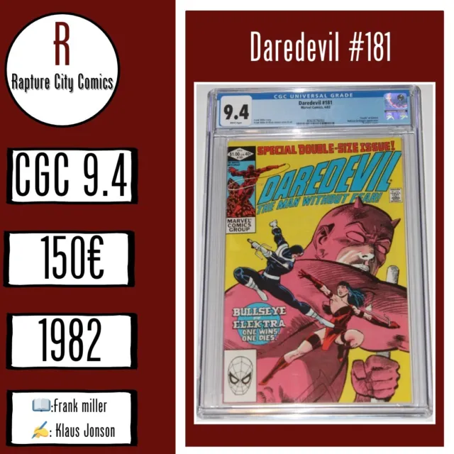 Daredevil #181 Cgc 9.4 White Pages