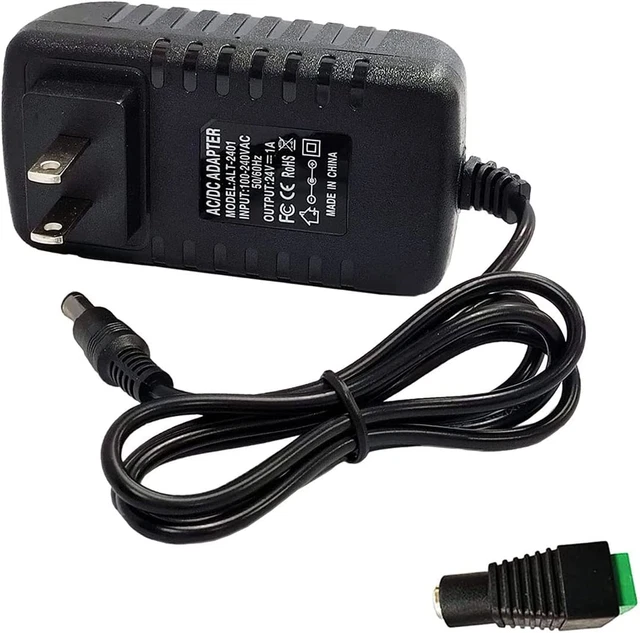 24V 1A Power Supply 100-240V AC to DC 24Volts 1A 24W Power Adapter Supply Conver