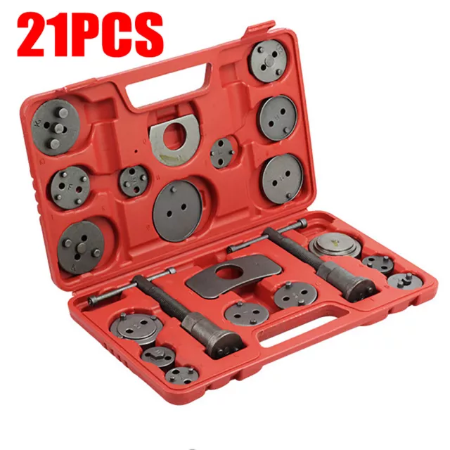 21pcs Auto Car Universal Disc Piston Caliper Brake Rewind Wind Back Tool Kit Set