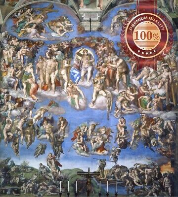 The Last Judgement 1541 Michelangelo Original Painting Art Print Premium Poster
