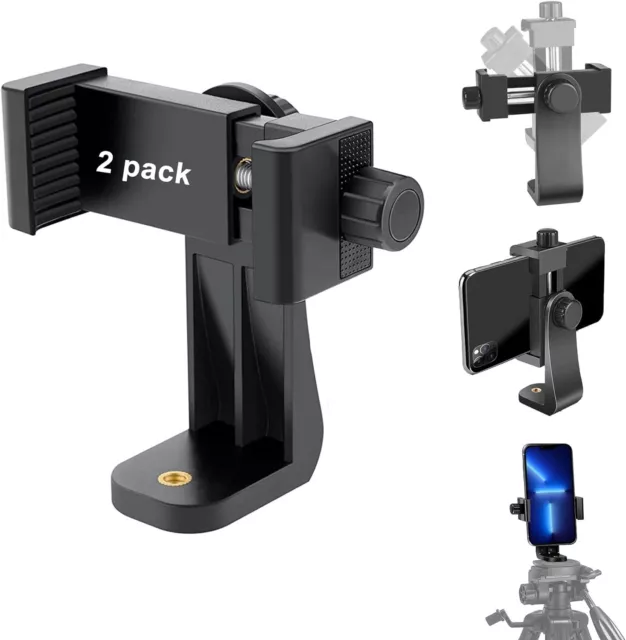 2x Universal Smartphone Tripod Stand Holder CellPhone Clip Mount Adapter support
