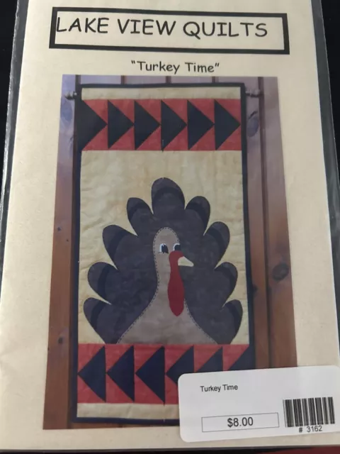 "Patrón colgante de pared Turkey Time de edredones Lake View 12,5"" X 24,5"