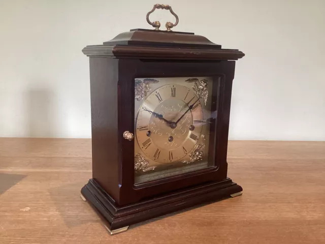Eight Day Westminster Chime Mantel / Bracket Clock - Working - Spares Or Repairs