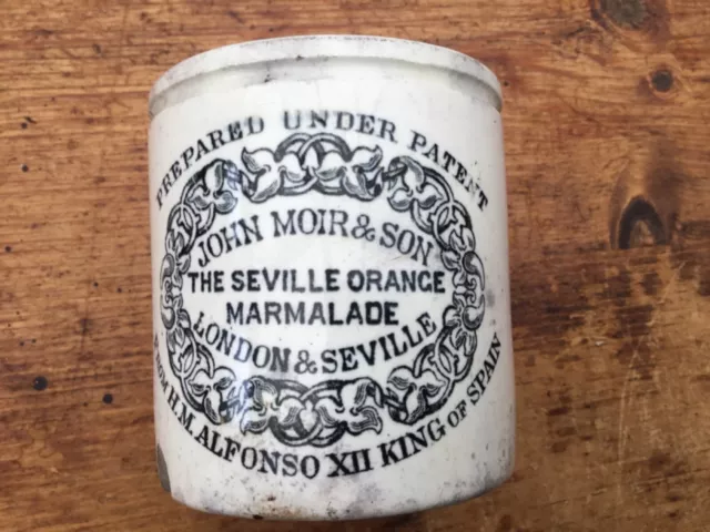 RARE JOHN MOIR & SON’S SEVILLE MARMALADE POT, HM KING ALFONSO XII Circa 1880