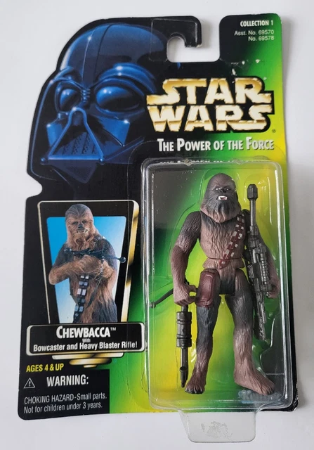 Star Wars Power Of The Force Chewbacca With Bowcaster And Heavy Blaster Rifle