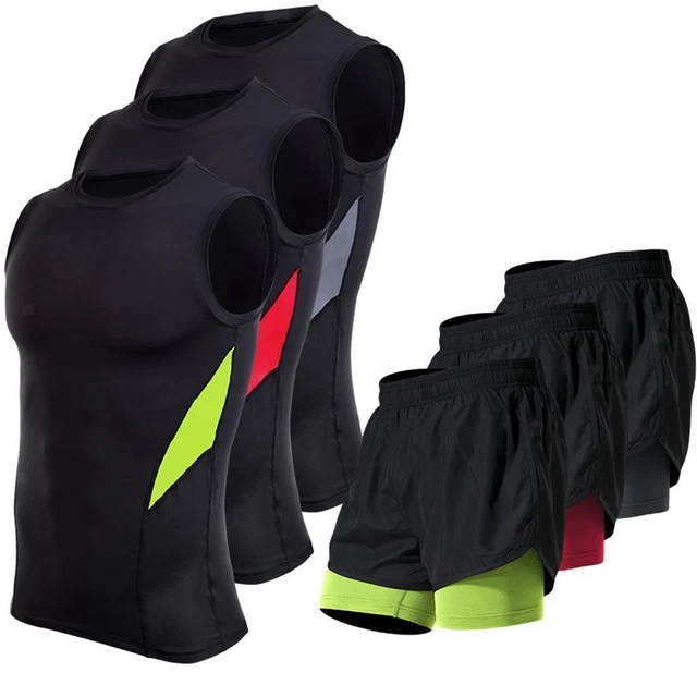 Pantaloncini da ciclismo senza maniche in jersey da ciclismo da uomo Set di
