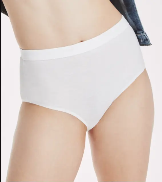 3-Pack Hanes Womens Ladies Brazilian Panties Bikini Knickers Underwear in  WHITE