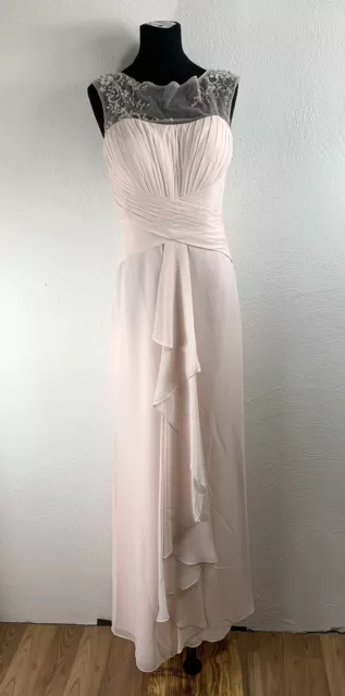 Hochwertiges langes Kleid aus Chiffon der Marke "Weise" Gr. 36-42 in rosé - #KA1