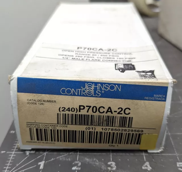 Johnson Controls Pressure Switch P70 Ca2 New [A7S3]