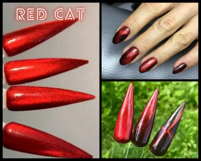 9D Rouge Cat Eye Gel Polish Saga Vernis À Ongles Magnétique Vernis À Ongles...