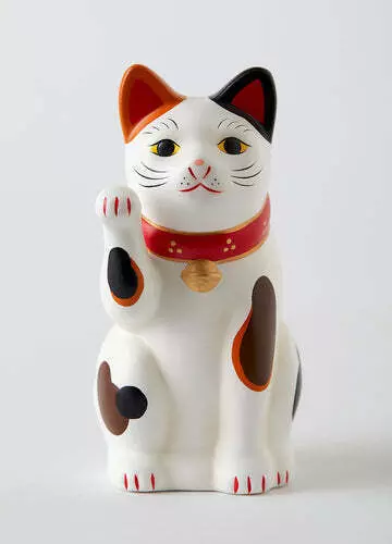 Japanese Lucky Cat SETO Maneki Neko 9cm Calico Hachiware Ceramics Hand Painted