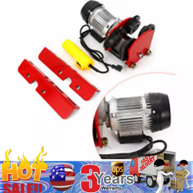 1 Ton Electric Hoist Trolley Overhead Motor Winch Hoist Lift Garage Crane