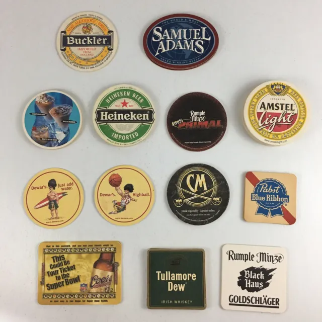 Vintage Lot 39 Assorted Beer Alcohol Liquor Advertising Cardboard Drink Coasters
