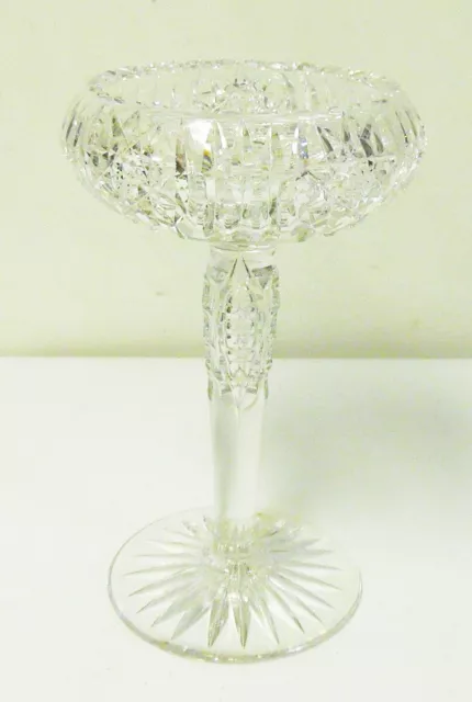 Antique Signed Tuthill ABP American Brilliant Period Cut Crystal Glass Compote