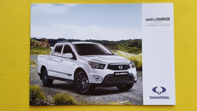 Ssangyong Musso SE EX Auto pick-up brochure sales catalogue MINT 2016