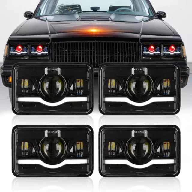 4x6" LED Headlights Hi/Lo Beam DRL For 60/80 Series H4656/H4651/4651/4652