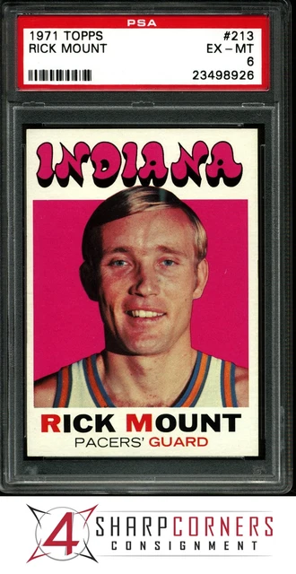 1971 Topps #213 Rick Mount Rc Pacers Pop 8 Psa 6 A3643561-926
