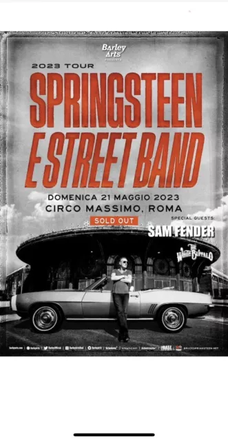 1 Biglietto concerto Bruce Springsteen - Roma - 21 Maggio 2023 - Posto unico