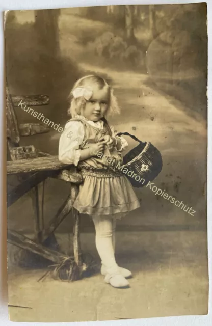 orig. Foto AK Kind Kinder Mode um 1916 Insterburg Ostpreußen Mädchen