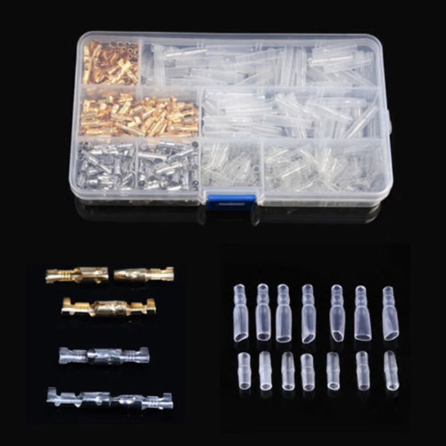 Autos Motorcycle Brass Bullet Connectors M& F-Wire Terminal Set 400* 3.9mm Parts