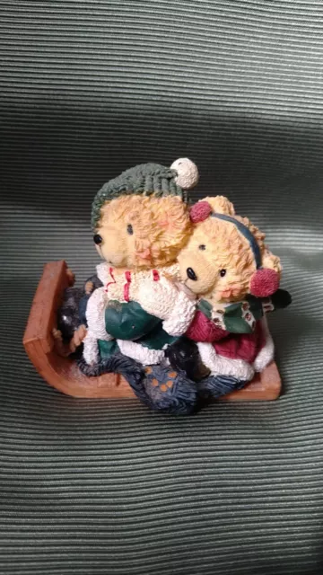 Lovable Teddies - Sarah Meets Theodore Sledging, Avon cosmetics, Original box