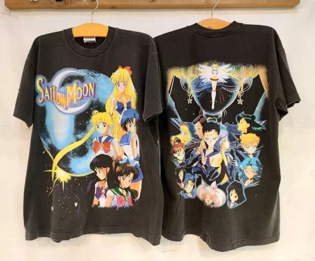 Vintage Sailor Moon Shirt L Anime Manga Deathnote Cowboy Depop Akira Reprint