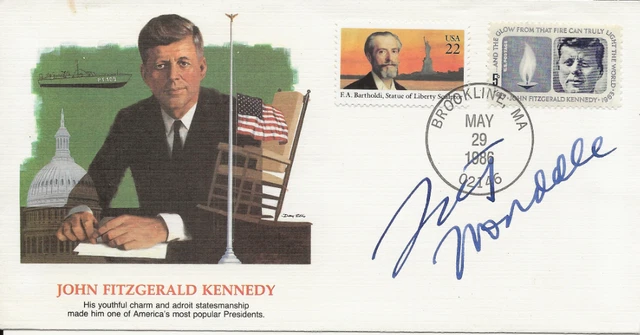 WALTER MONDALE Signed First Day Cover FDC Cachet 42nd VP of the U.S. Carter COA