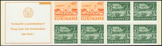 Surinam Markenheftchen 4 Luftpostmarken 40 und 20 Ct., Verwacht ... 1978