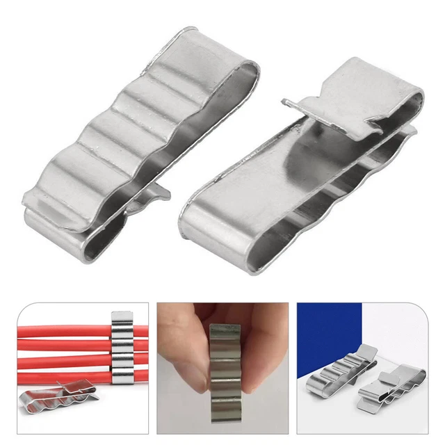 Abrazadera de alambre para remolque clips de alambre panel solar plata acero inoxidable