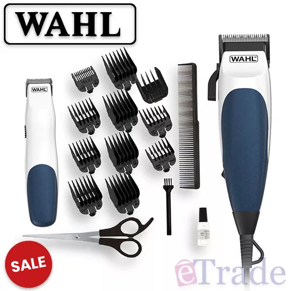 WAHL HOMECUT COMBO Hair Clipper + Bonus Battery Beard Trimmer 19pc Home Cut Kit