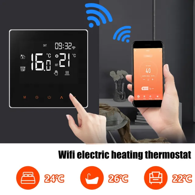 Chambre thermostat wifi numérique thermostat électrique chauffage au sol mural