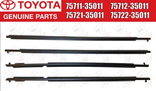 Toyota Genuine 4Runner 10-21 - Juego de 4 burletes para cinturón de puerta...