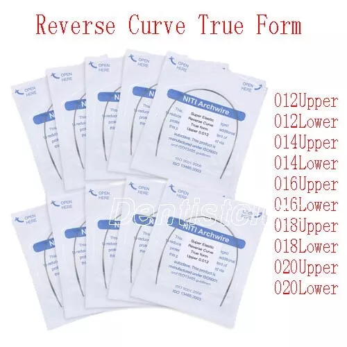 10X AZDENT Dental Orthodontic Super Elastic Niti Reverse Curve Round Arch Wires