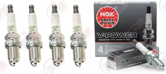 NGK "V-POWER" Spark Plugs (Set of 4) for 1999-2001 Honda CR-V 2.0L